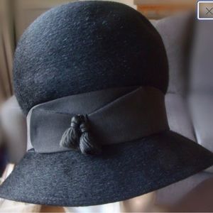 Vintage Cloche Hat Sonni California Black Hat